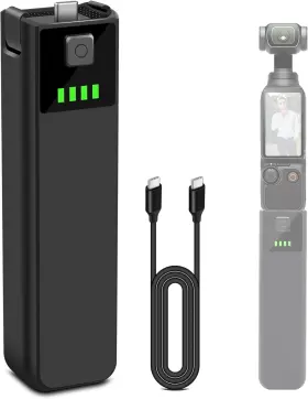 22.5w Dftim 712490676428 For Dji Osmo Pocket 3 Battery Handle 5000mah Fast Charging 1/4 Inch Thread