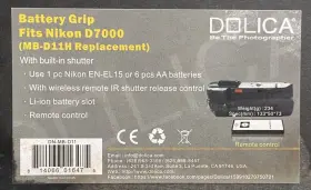 Mb-d11h Dolica New Nikon D7000 Battery Grip Replacement Built In Shutter Remote