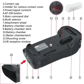 En-el15 Dste 744750236288 Replacement For Pro Ir Remote Mb-d12 Vertical Battery Grip 2x Compa #2