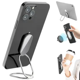 Imeilee B098q3mybk Foldable Phone Holder Ring Kickstand 360 Rotation Metal Grip For Magnetic