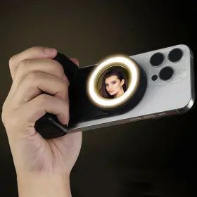 Keledz Bbc-9 Magnetic Phone Camera Grip With Selfie Fill Light Smartphone Shooting Black