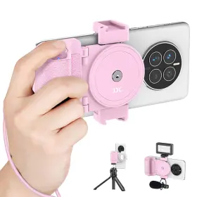 Kiorafoto Msg-u1 Phone Camera Grip Smartphone Photography Shooting Clip With Tripod Mount Pink