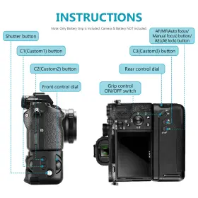 10086790 Neewer Vertical Battery Grip Replacement For Sony Vg-c2em Np-fw50 #3