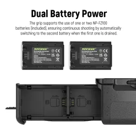 Np-fz100 Neewer 10102258 Vertical Battery Grip Replacement For Vg-c4em With Two Batteries #3