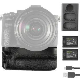 Np-fz100 Neewer 10102258 Vertical Battery Grip Replacement For Vg-c4em With Two Batteries
