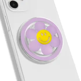 On The Grip B0dv56yw1g Magnetic Luminous Smiley Flower Phone Swappable Collapsible