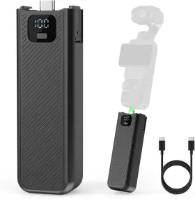 Shenzhen Huiyu Plastic Mould Co. Ltd. 313050880851 Battery Handle With Digital Display Compatible Dji Osmo Pocket 3 Creator