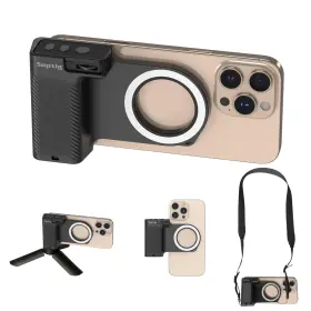 Suptig Rsx-492 Fun Shot Magnetic Phone Camera Dslr Style Shutter Grip Black