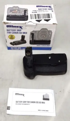 Um-bg-cn6dii Ultimaxx Battery Grip For Canon 6d Mark Ii Camera Model Free S&h