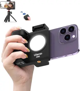 Cg-02 Uurig Grip Holder For Smartphone Upgraded Phone Camera W Remote Black