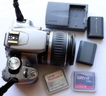 Canon Eos 350D Digital Rebel Slr Camera 18-55MM Lens +extras Works. Fixed Price $59.85.