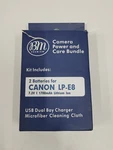Bm Premium Battery 2 Pack For Canon LP-E8 With Dual Bay Charger Nob. Fixed Price $29.99.