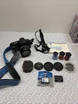 Vtg Minolta Maxxum 5000I Slr Bundle Working W/ Sports Card, 2CR5 Battery Read!. Fixed Price $86.79.