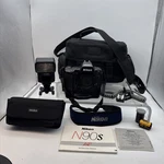 Nikon N90S 35MM Slr Film Camera W/MB-10 Battery Grip, Sigma Flash W/sync & Bag. Fixed Price $179.99.