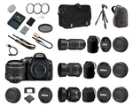 $2000 Value Nikon D5300 Dslr Camera Kit + 4 Nikkor LENSES/2 Bags/tripod. Fixed Price $1249.99.