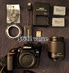 Nikon D3300 Dlsr Camera Af-s Dx Nikkor Zoom Lense Plus Exosories. Fixed Price $289.99.