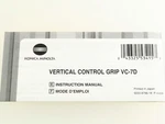 Instructions Konica Minolta Vertical Grip VC-7D Owners Manual. Fixed Price $16.25.