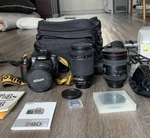 Nikon D90 Camera And Lenses. Fixed Price $865.00.