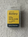 Promaster EN-EL15(N) For Nikon Battery D600, D700, D800, D850, D7000. Tested. Fixed Price $14.00.