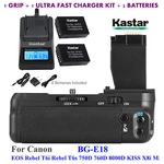 BG-E18 Grip, LP-E17 Battery, Charger For Canon Eos Rebel T6I, T6S. Fixed Price $116.99.