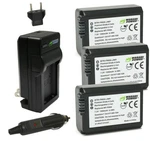 Wasabi Power Battery (3-PACK) And Charger For Sony NP-FW50. Fixed Price $35.99.