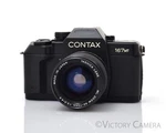 Contax Black 35MM Slr Camera W/ 42-75MM Lens Exc. Fixed Price $396.95.